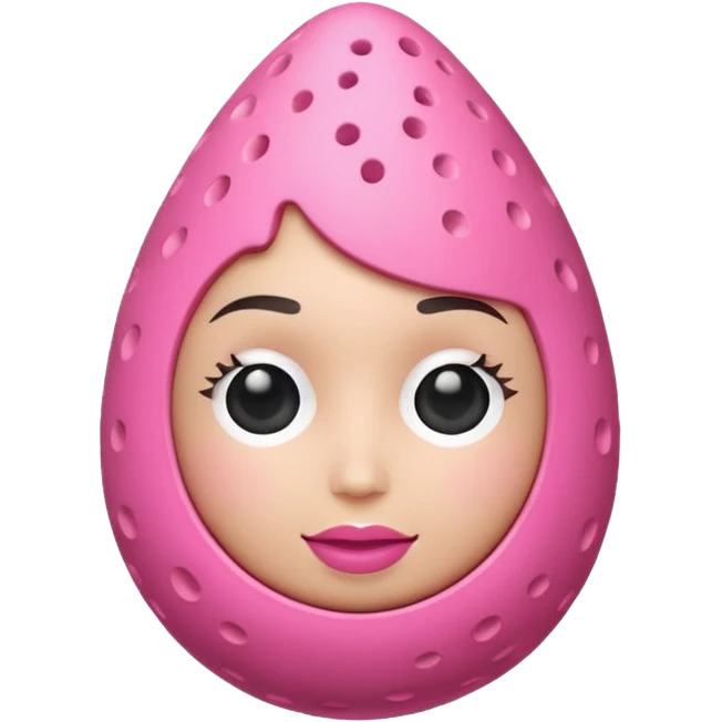 beauty blender, Learn the style of Apple’s iOS system emojis and convert the entire object from the photo into a 3D avatar in that style. Imitate the shape, colors, textures, and characteristic details of the object.  emoji