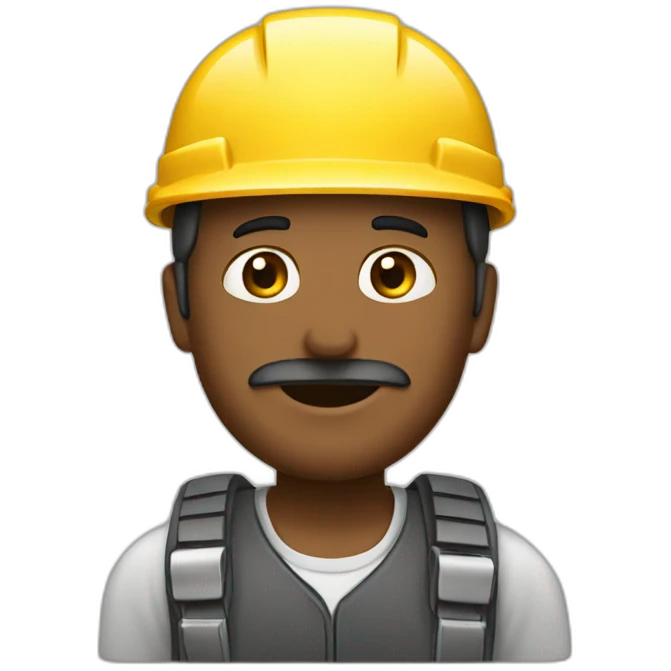 trabajador con casco emoji