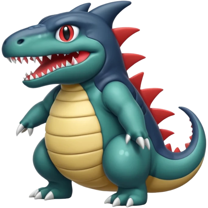 Slimy Grunting Squeamish Sad Blobby Gurgly Gooey Tyrunt-Garchomp-Aggron-Axew-fusion emoji