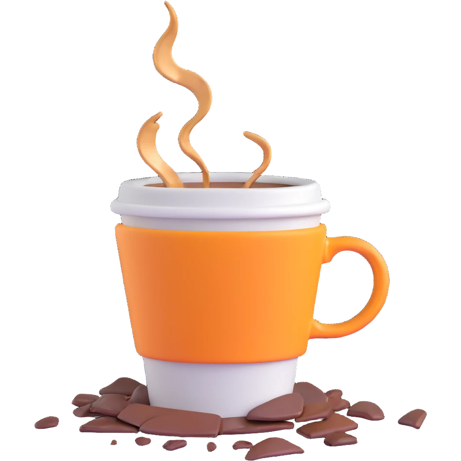 broken coffee cup emoji