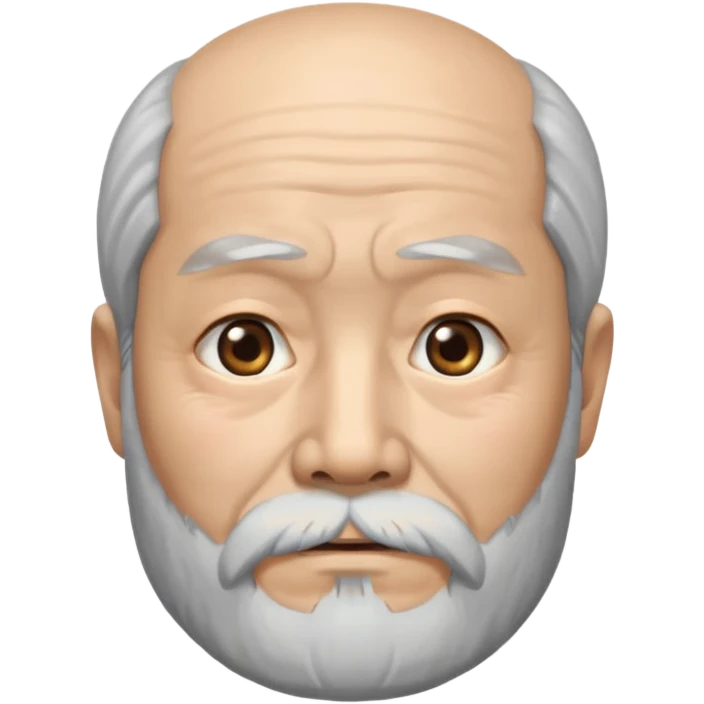 Grumpy old Japanese  man with beard  emoji