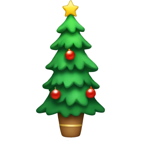 Cute Christmas tree emoji