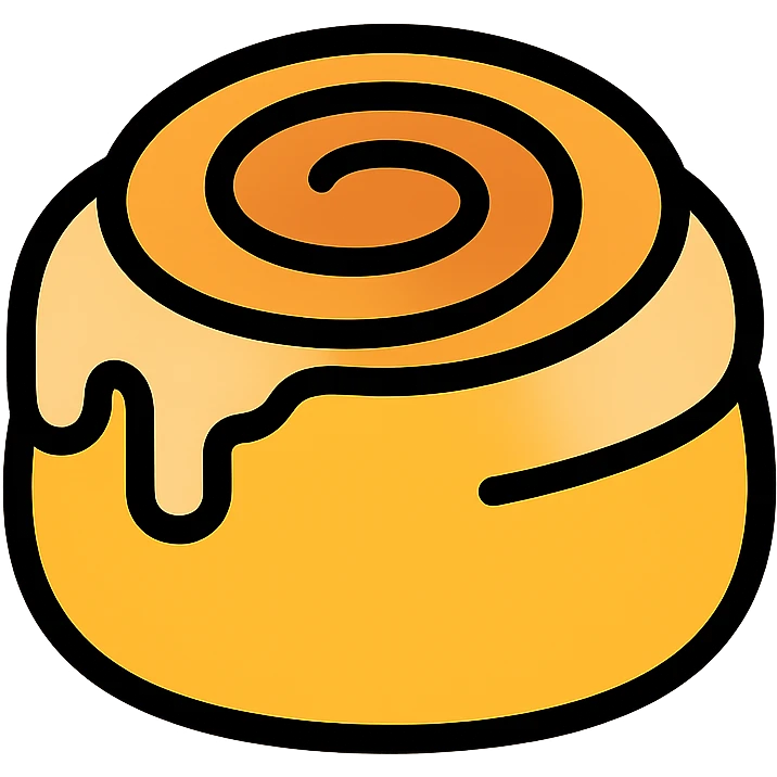 color outline icon of a cinnamon roll, no background emoji