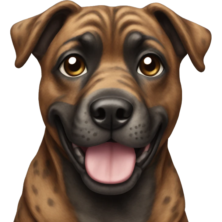 Brindle dog emoji