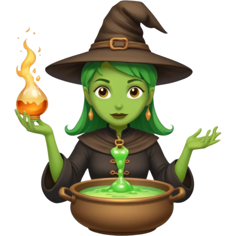 green witch cooking potion emoji