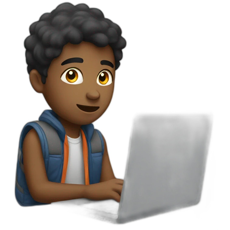 boy with laptop emoji