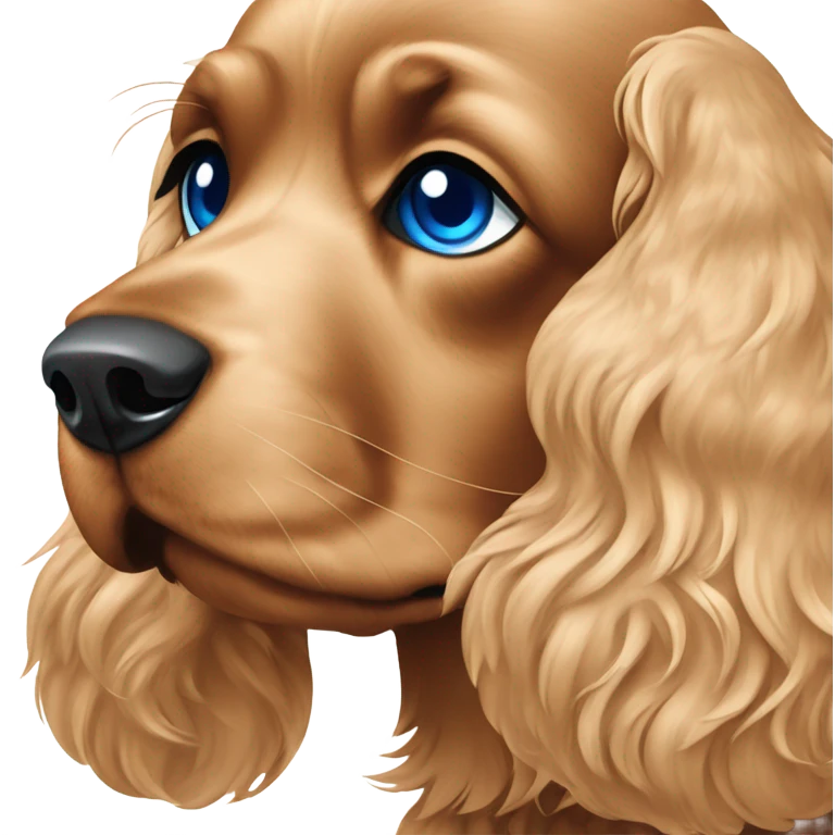 Cocker spaniel with blue eyes emoji