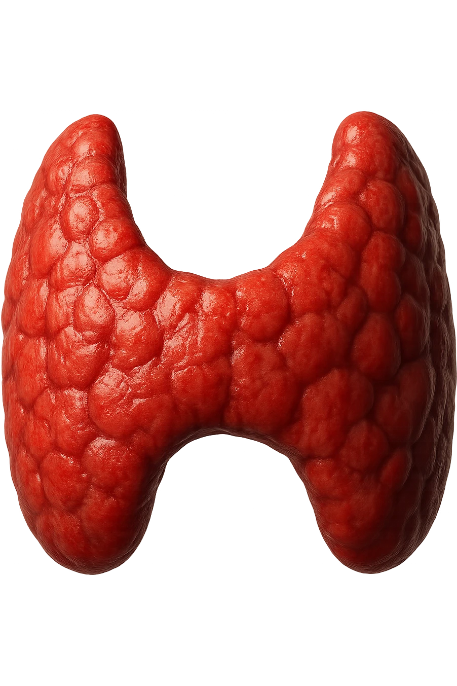 tiroide umana anatomica , iperrealistica 4k, isolato su sfondo bianco emoji