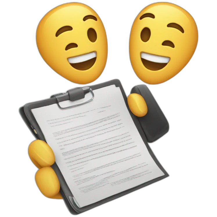 contract in smartphone emoji