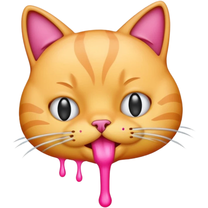 an emoji that vomits. But it's a cat that vomits emoji