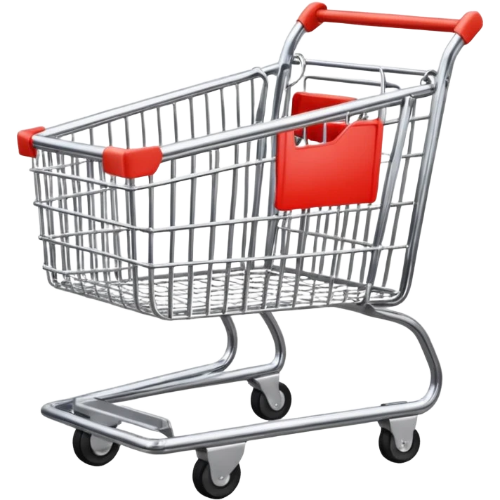 a modern shopping cart in a hardware store emoji