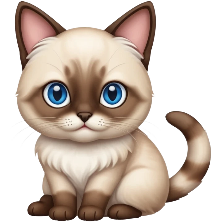cute siamese cat blue eyes emoji