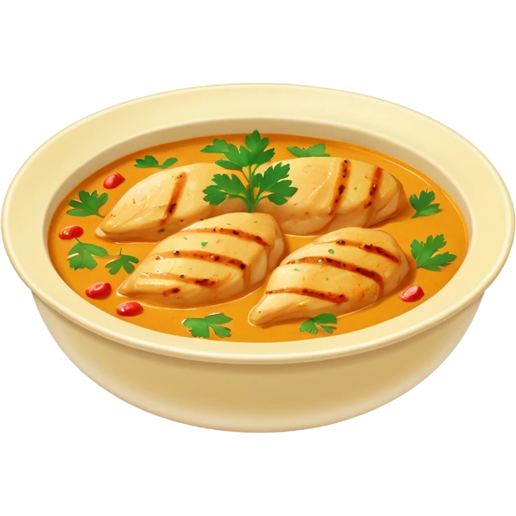 full chicken breast piece made into curry emoji
