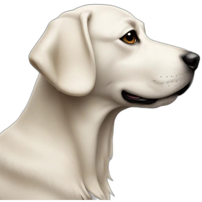 a dog with a long muzzle in profile emoji