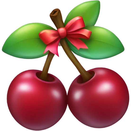 cherry with bows  emoji