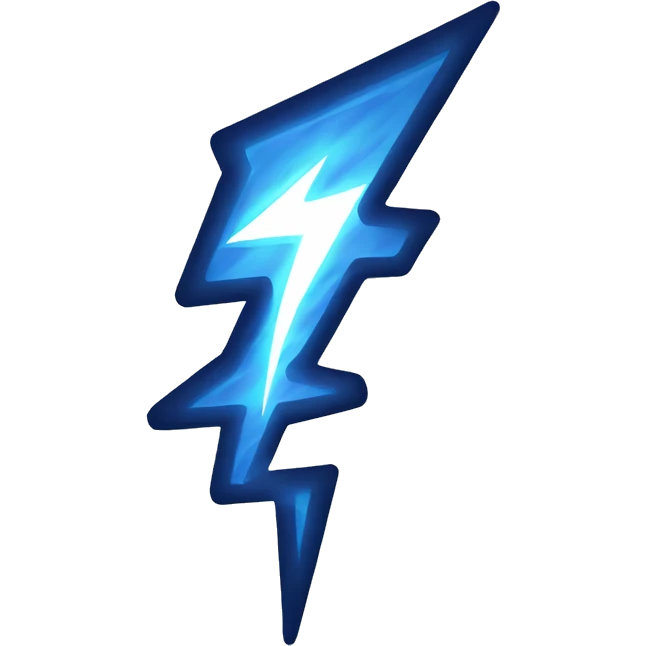 A lightning bolt with a friendly face showing a thumbs-up gesture. emoji