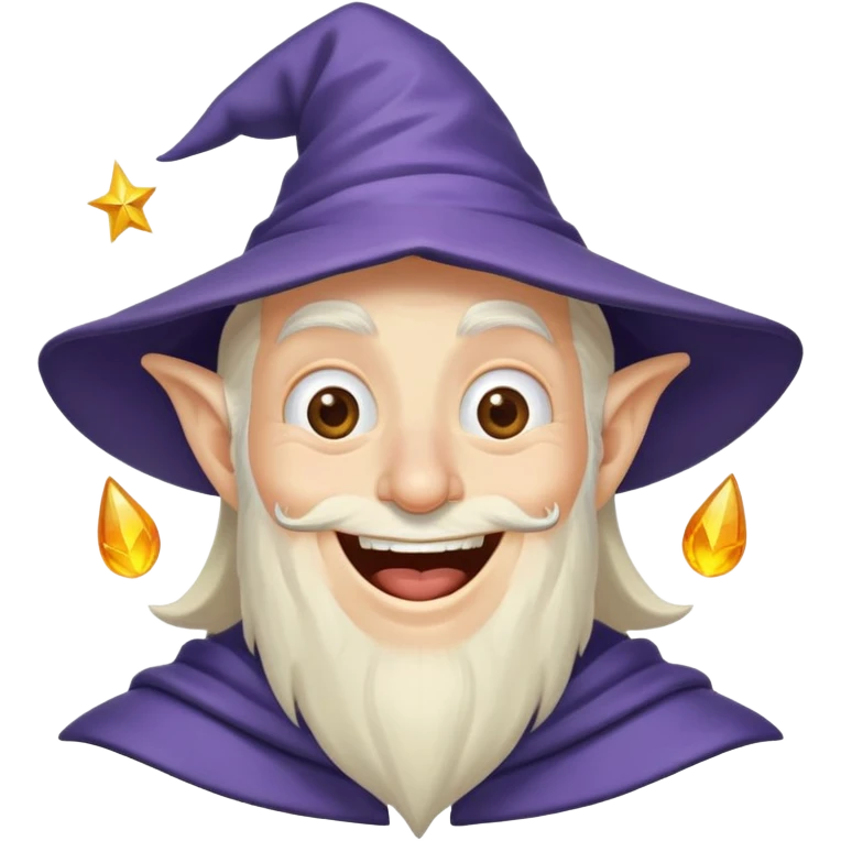 Wizard laughing goofy eyes out emoji