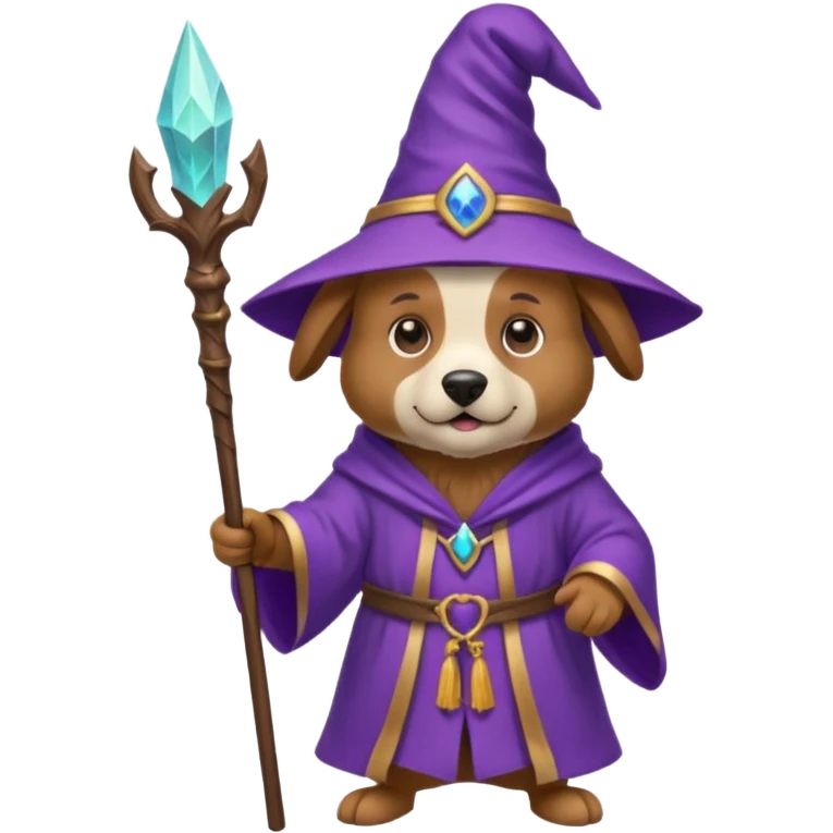 Dog wizard emoji
