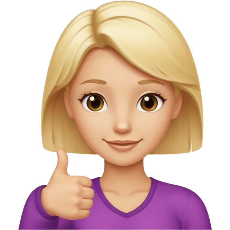 blond girl doing thumbs up sign sassy emoji