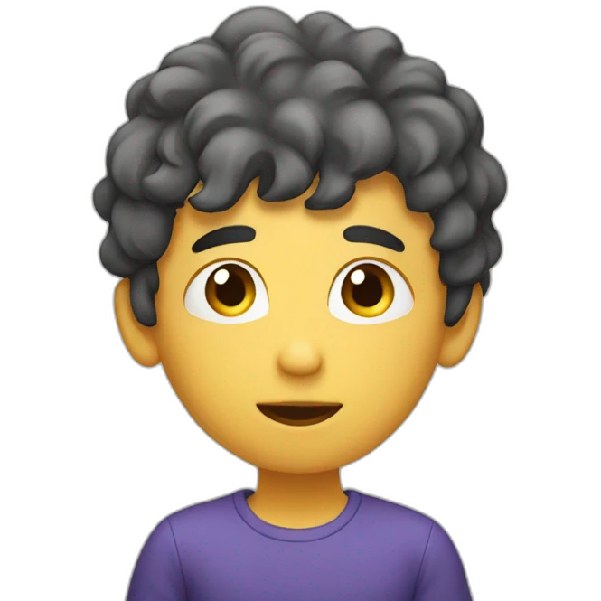 boy thinking emoji