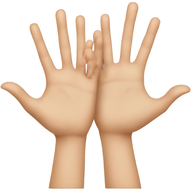 two russian hands "greeting each other" emoji