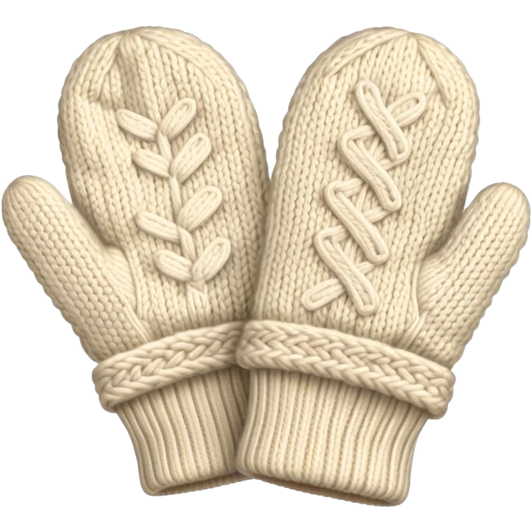 Cream colored mittens emoji