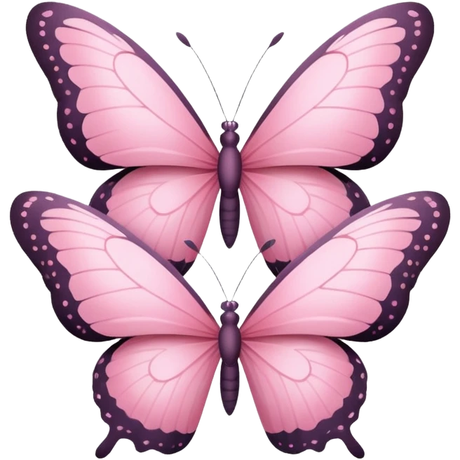3 pink butterflies emoji