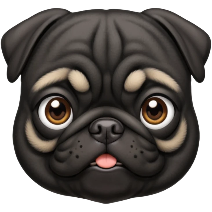 Black pug emoji