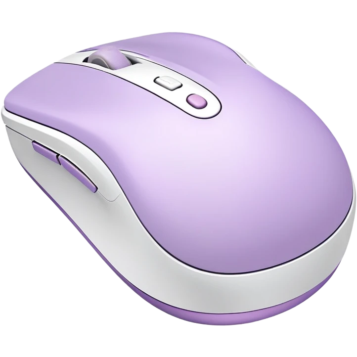 pastel purple and white wireless computer mouse  emoji