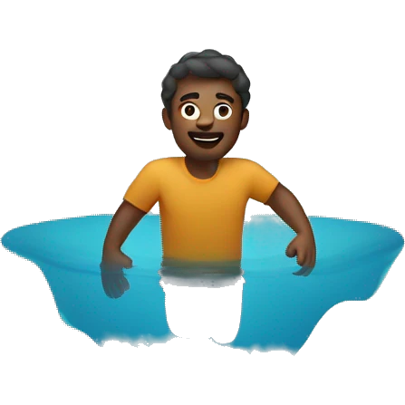 Man floating on water emoji