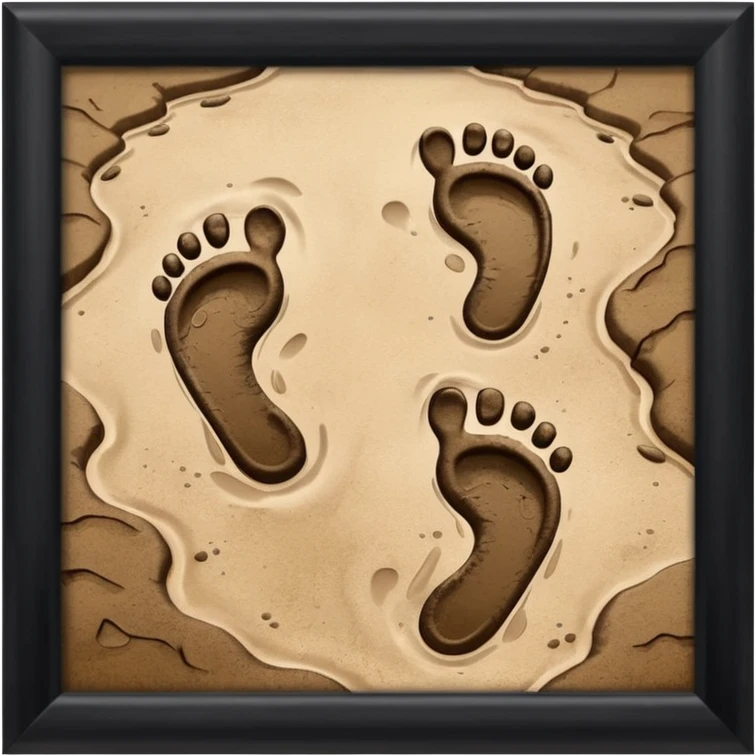 a detective film - footprints emoji
