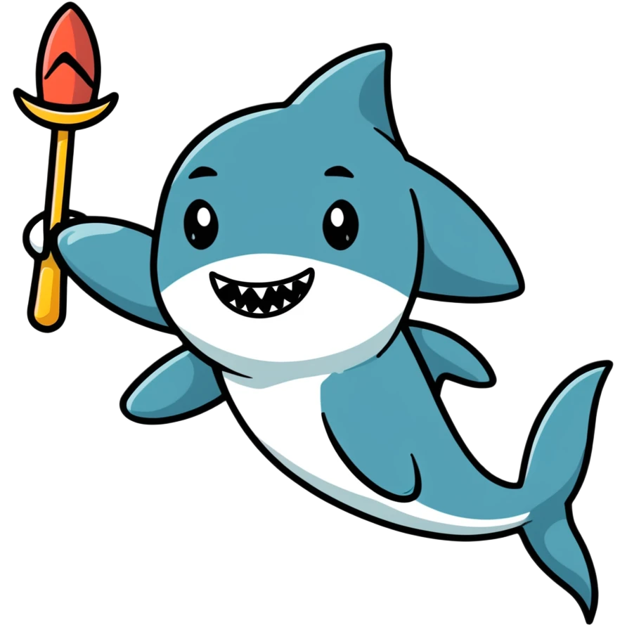 shark with a wand  emoji