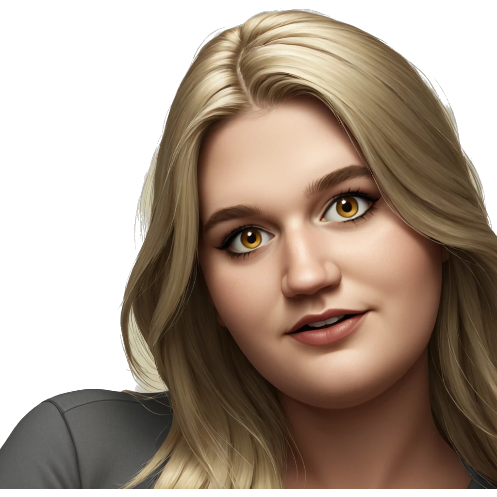 blonde girl portrait realism emoji