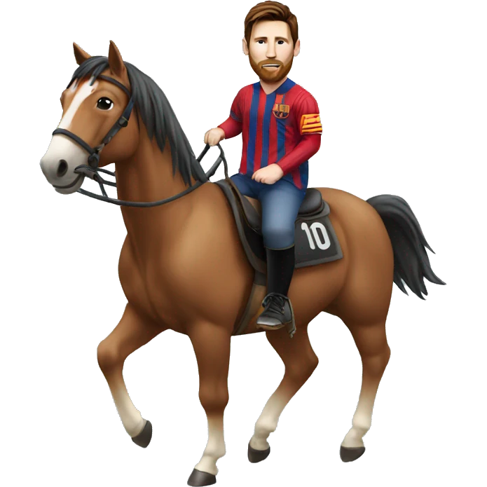 messi on horse emoji