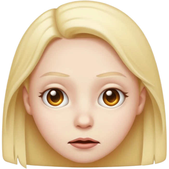 emoji with *NO* eyebrows staring into your soul  emoji