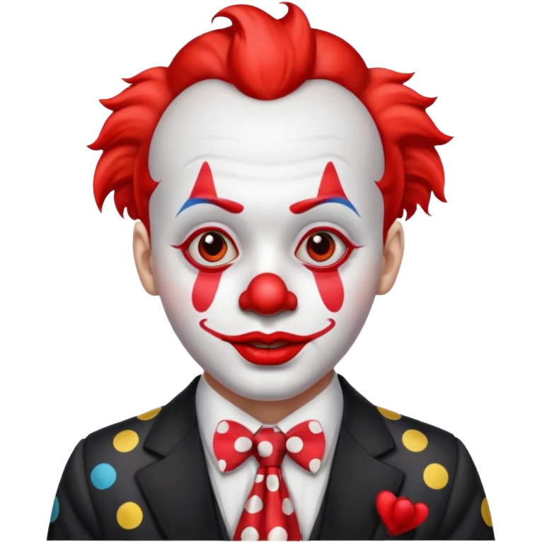 Clown with polka-dot tie emoji
