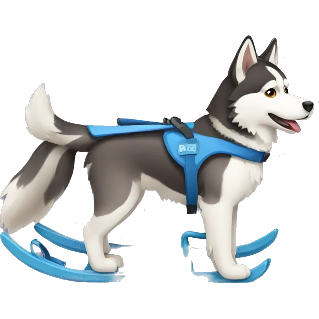 husky sled emoji