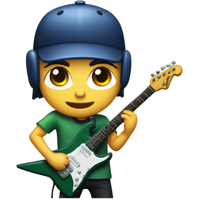Ichiro playing electric guitar  emoji
