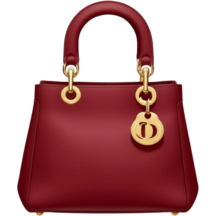 dior dark red bag gold hardware emoji