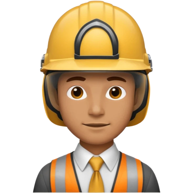 helmet man with tie  emoji