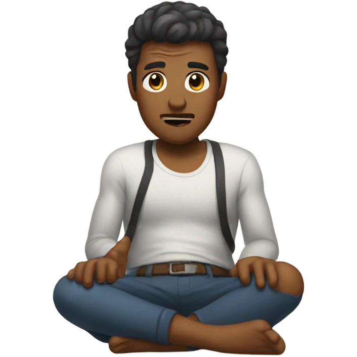 Dude with hurting stomach  emoji
