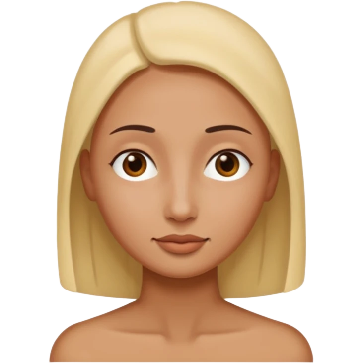 sugeneruok moters galva be akiu ir burnos be noses ir plauku emoji