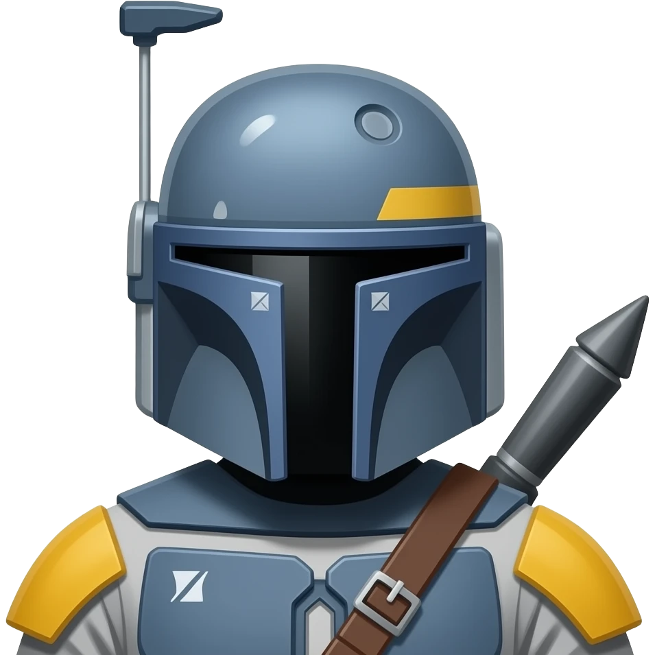 Джанго фетт в сером и синем emoji