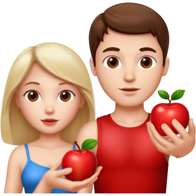 adam eva with an apple emoji