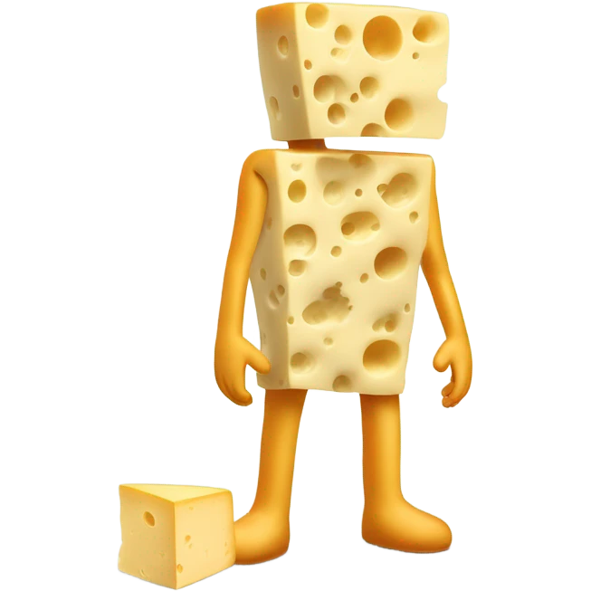 Man made of cheese emoji
