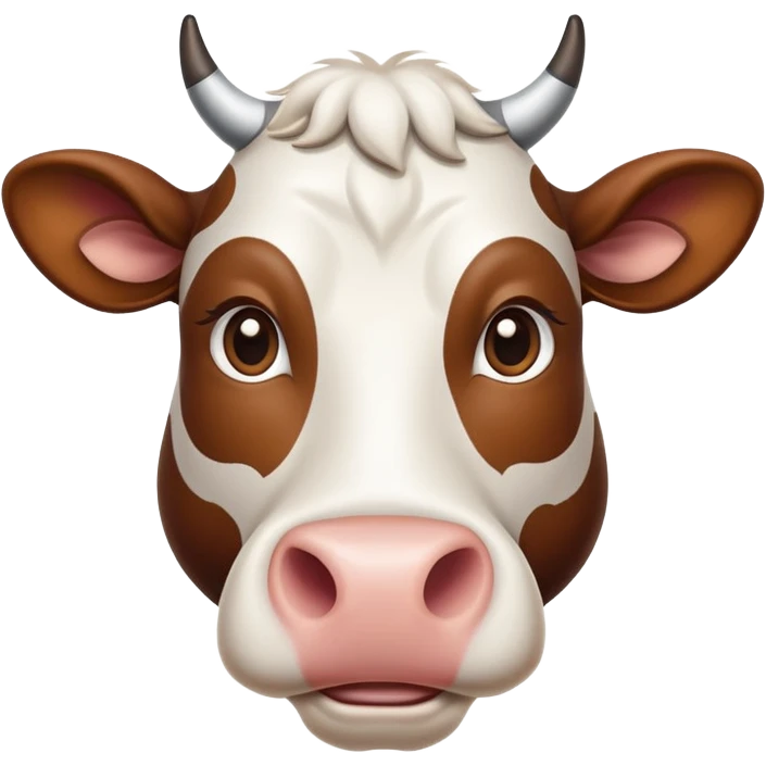 cinematic-noble-brown-and-white-cow-portrait-emoji,-poised-and-regal,-with-a-large,-sturdy-build-and-a-beautifully-patterned-hide-of-rich-brown-accented-by-crisp-white-patches,-deep-set-soulful-brown-eyes,-simplified-yet-sharp-and-sophisticated emoji