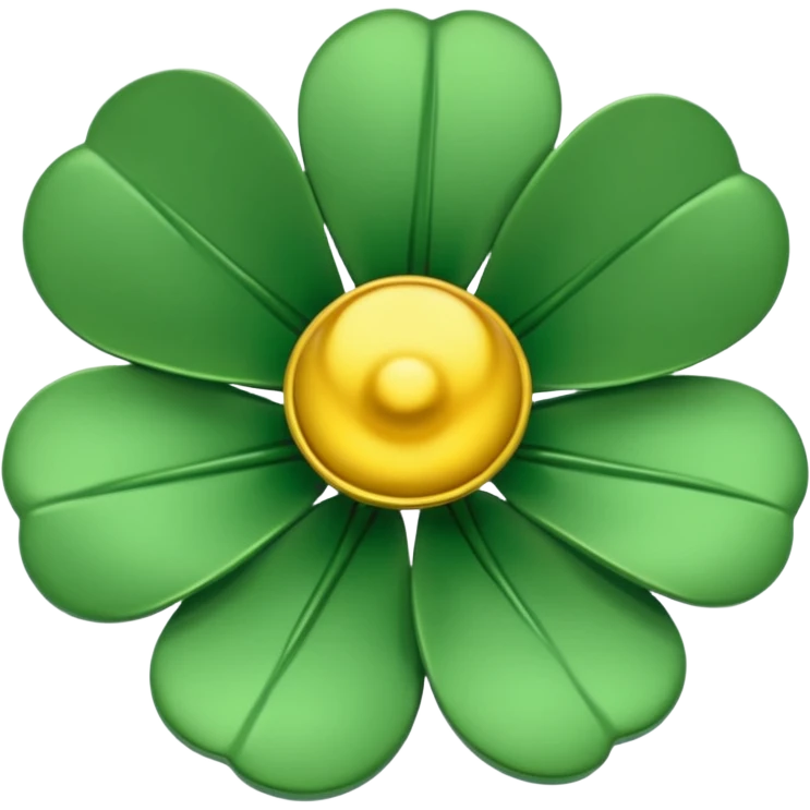 Green buttercup charm emoji