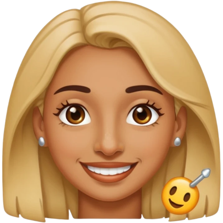 Woman with nose pin. emoji