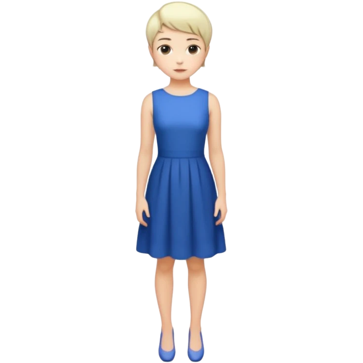 woman full body standing short pixie hair emoji