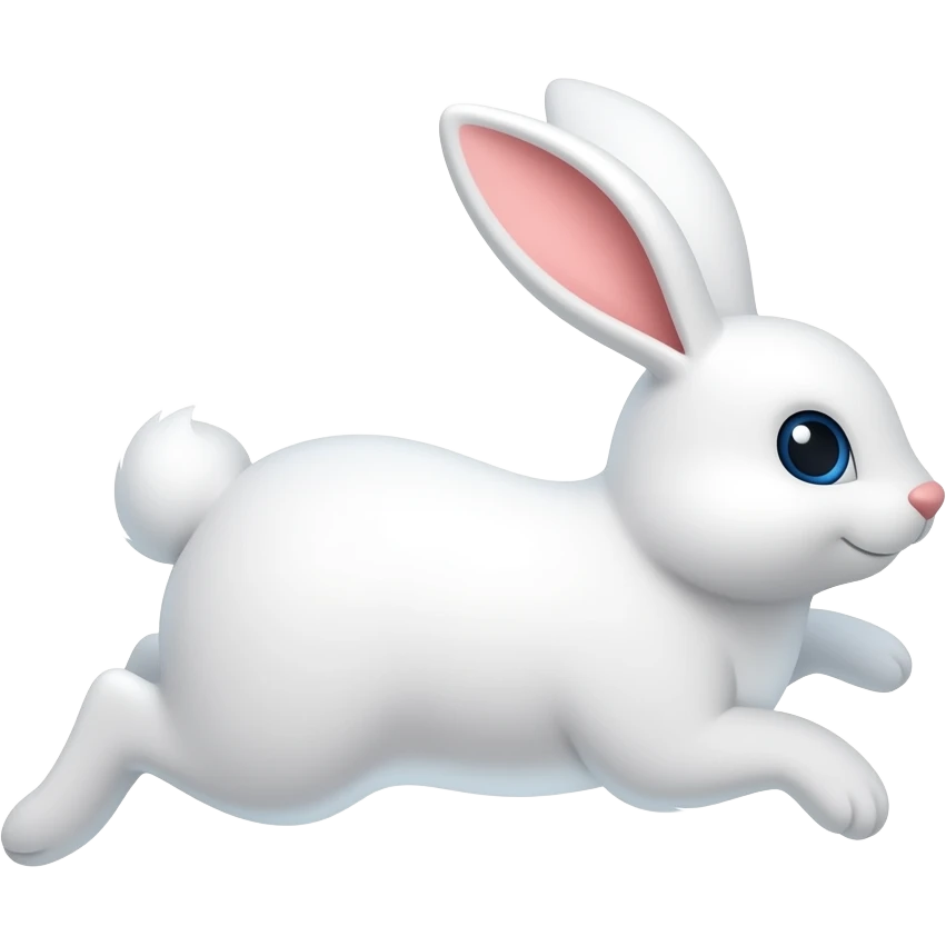 White Rabbit jumping down the rabbit hole emoji